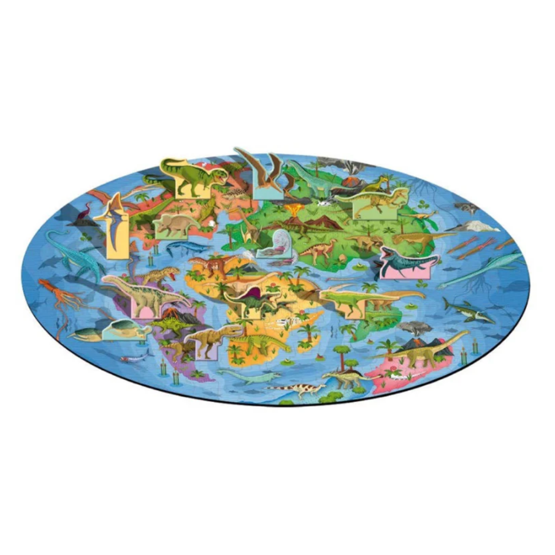 Sassi Travel, Learn and Explore - Puzzle and Book Set - World of Dinosaurs