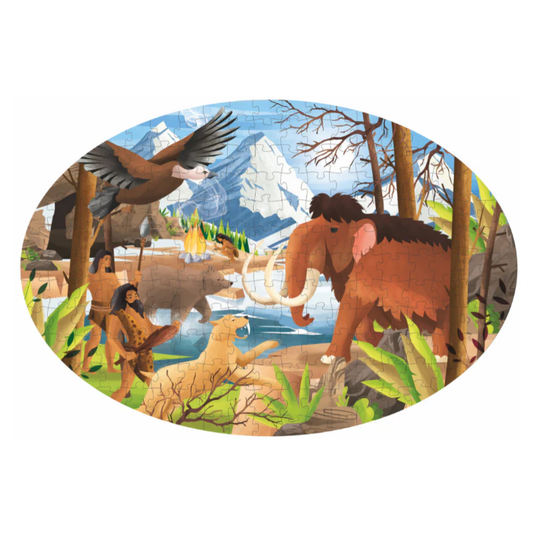 Sassi Travel, Learn and Explore - Puzzle and Book Set - The Prehistoric Era