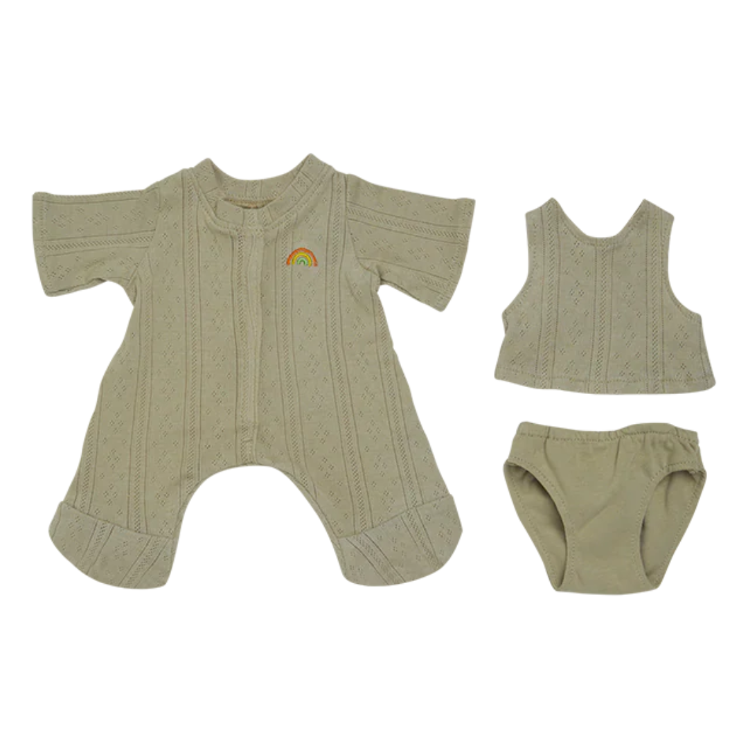 Olli Ella - Dinkum Dolls Pointelle PJ Set - Sage