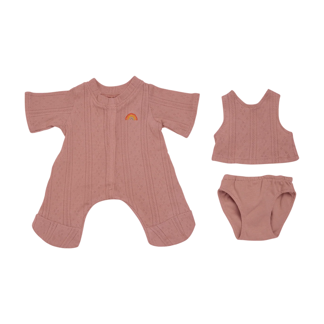 Olli Ella - Dinkum Dolls Pointelle PJ Set - Rose
