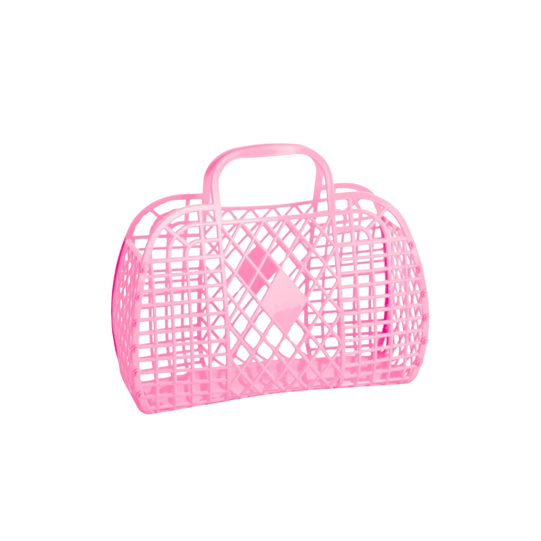 Sun Jellies Retro Basket Mini - Bubblegum Pink