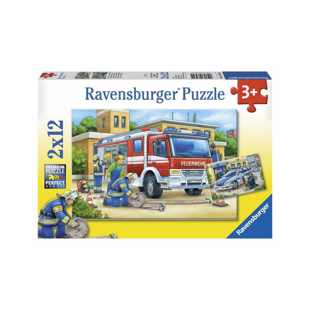 Ravensburger Police and Firefighters Puzzle 2x12pc
