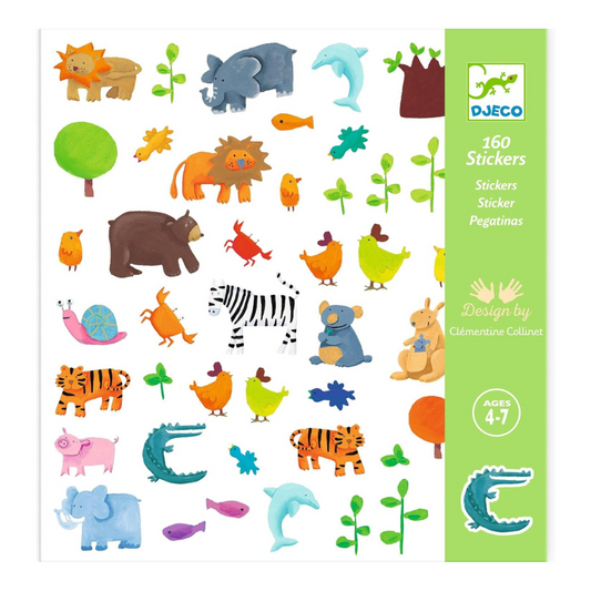 Djeco 160 Animal Stickers