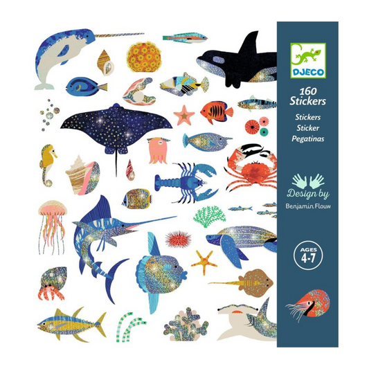 Djeco 160 Oceanic Metallic Stickers
