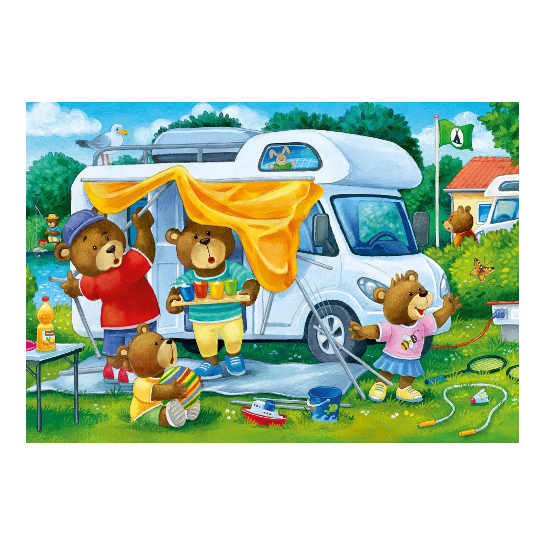 Ravensburger Bear Family Camping Trip 2x24pc Puzzle