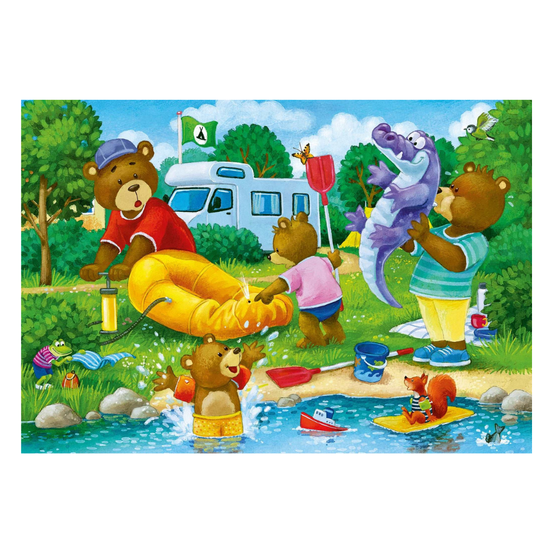 Ravensburger Bear Family Camping Trip 2x24pc Puzzle