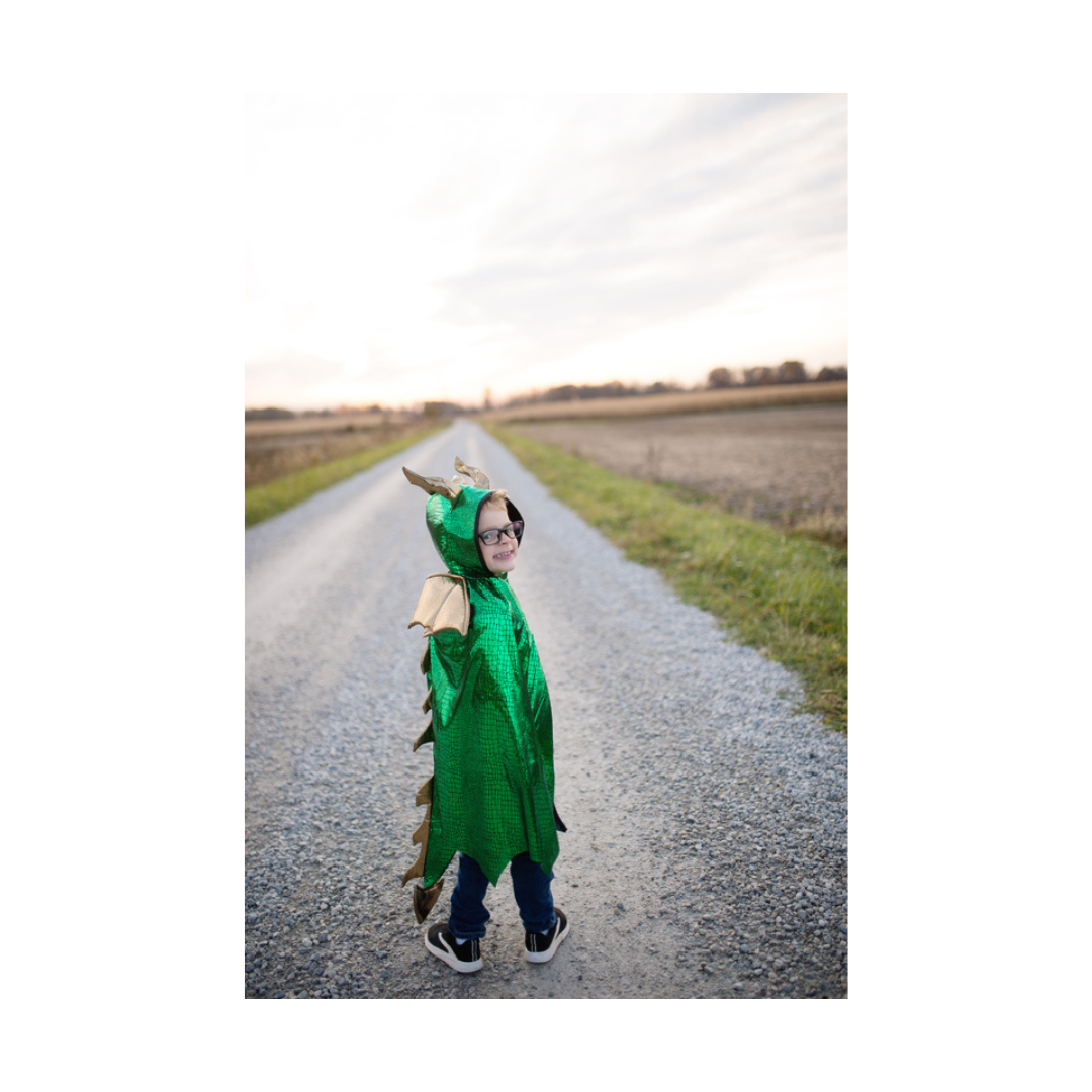 Great Pretenders - Green & Gold Dragon Cape