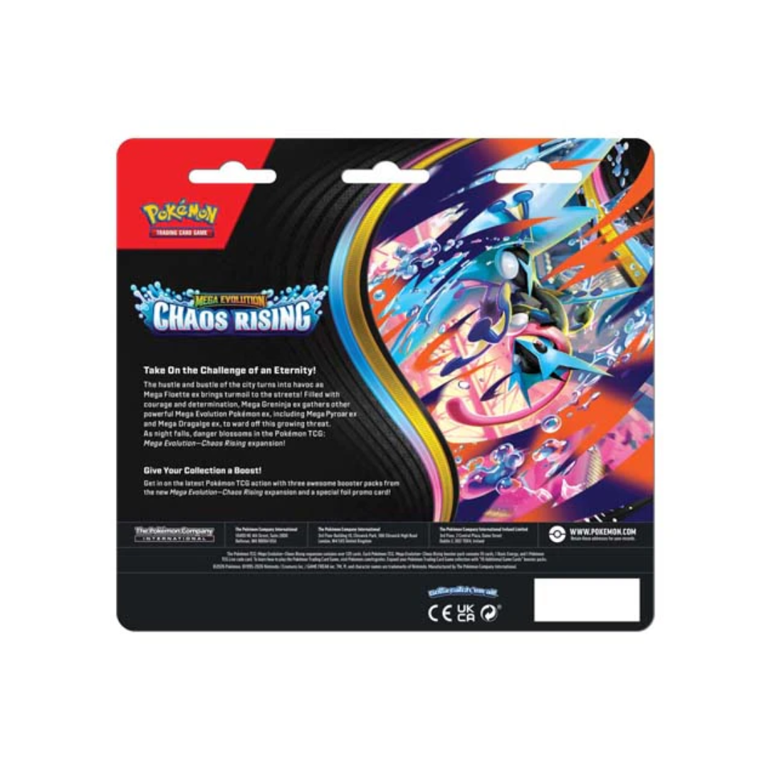 Pokemon TCG: Mega Evolution - Chaos Rising Three Booster Blister