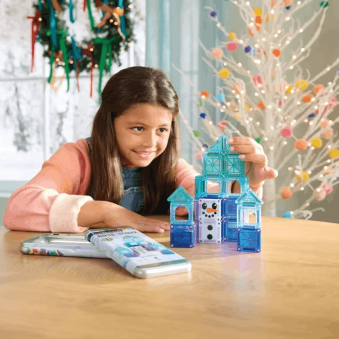 Magna-Tiles - MicroMAGS - Winter Wonder 26 Piece Travel Set