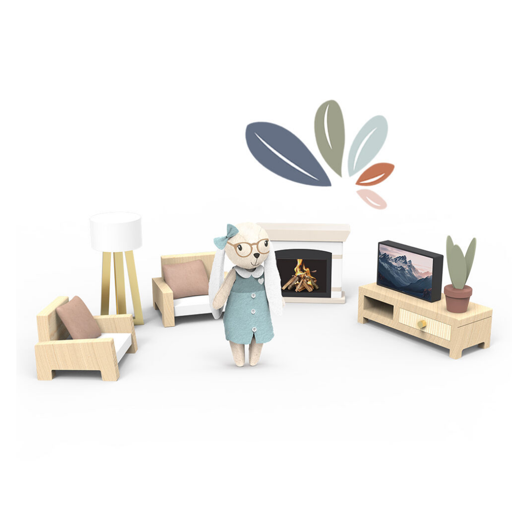 Speedy Monkey - Doll House Living Room + 1 Character