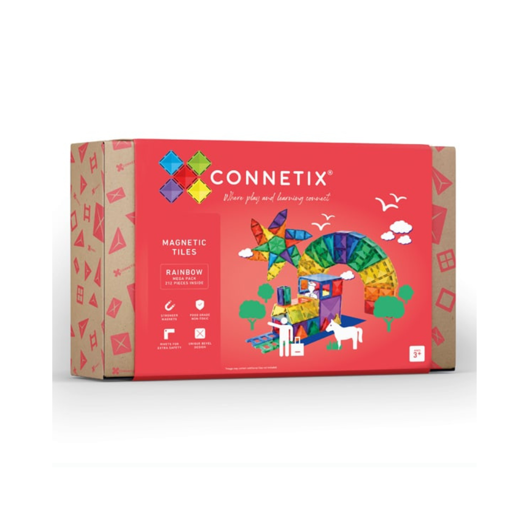 Connetix Tiles 212 Piece Rainbow Mega Pack