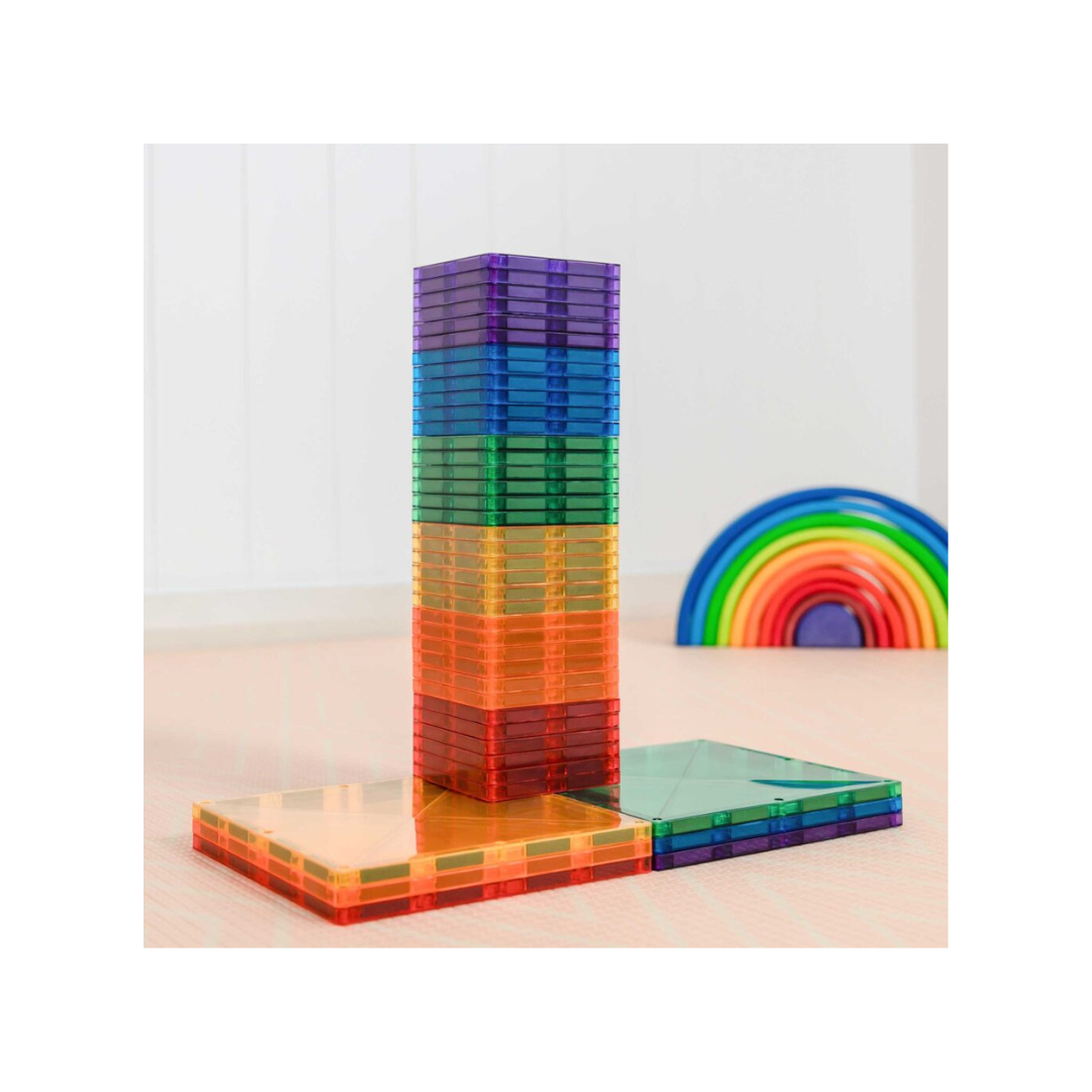 Connetix Tiles 42 Piece Rainbow Square Pack