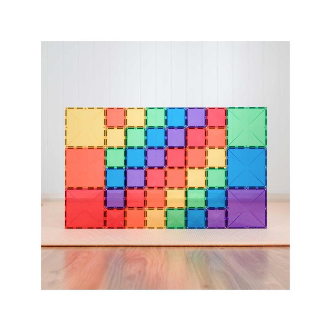 Connetix Tiles 42 Piece Rainbow Square Pack