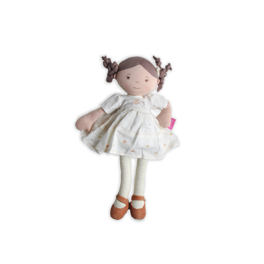 Bonikka Cecilia Linen Doll with Brown Hair