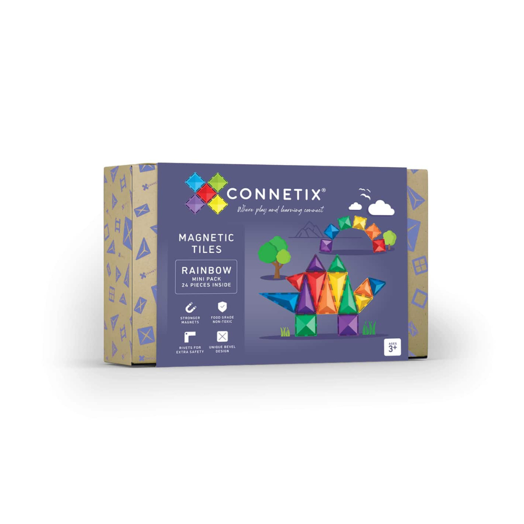 Connetix Tiles 24 Piece Rainbow Mini Pack