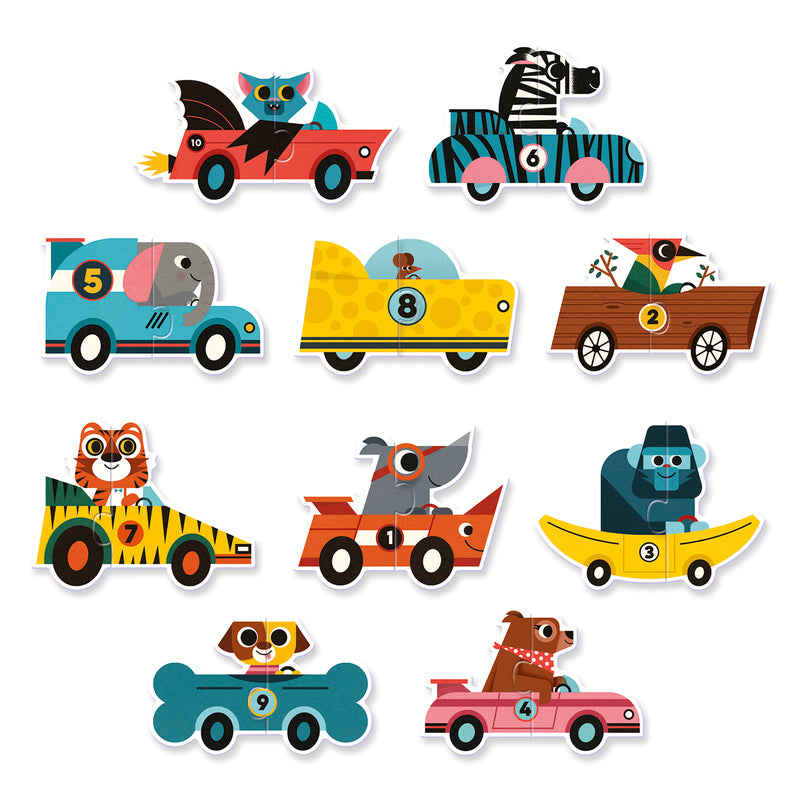 Djeco Duo Racing Cars 20 Piece Puzzle