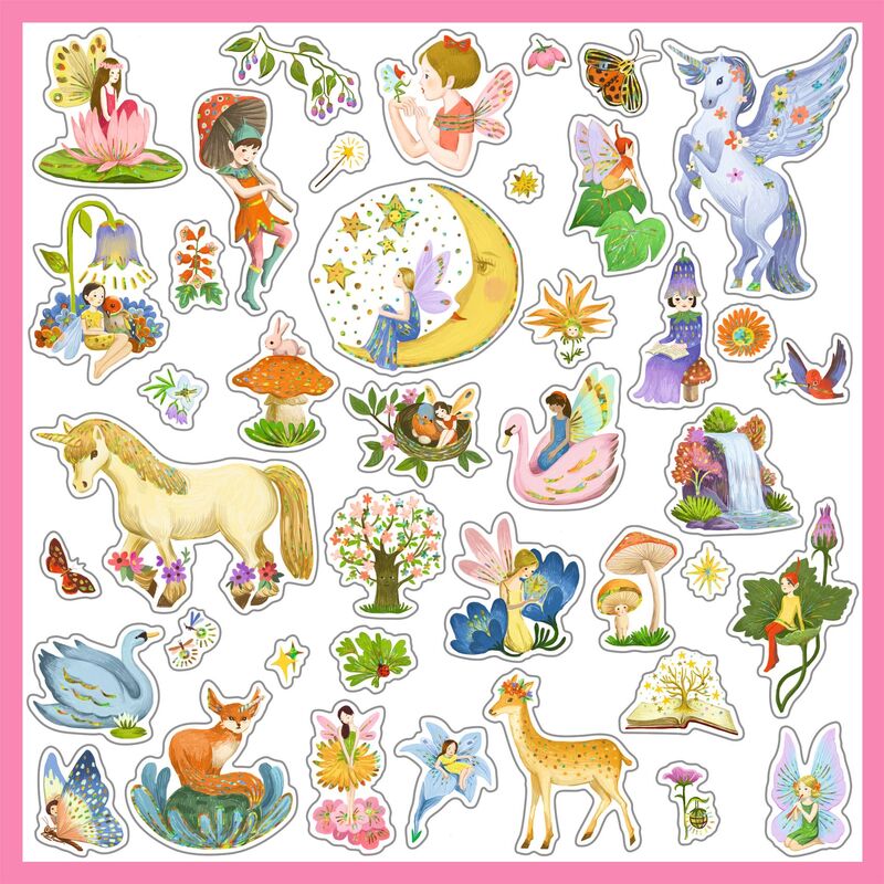 Djeco 160 Metallic Fantasy Stickers