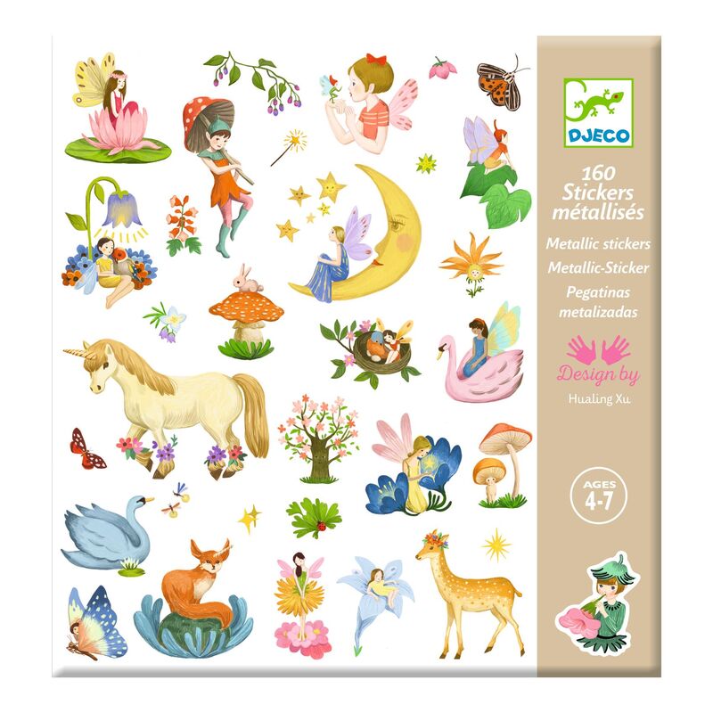 Djeco 160 Metallic Fantasy Stickers