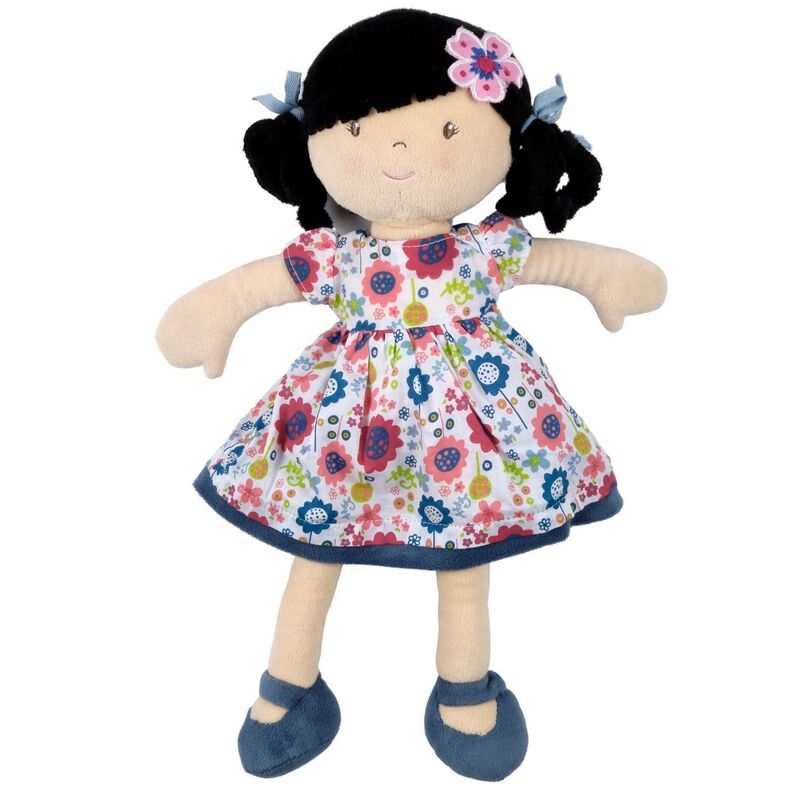 Bonikka Lilac Flower Kid Doll with Black Hair