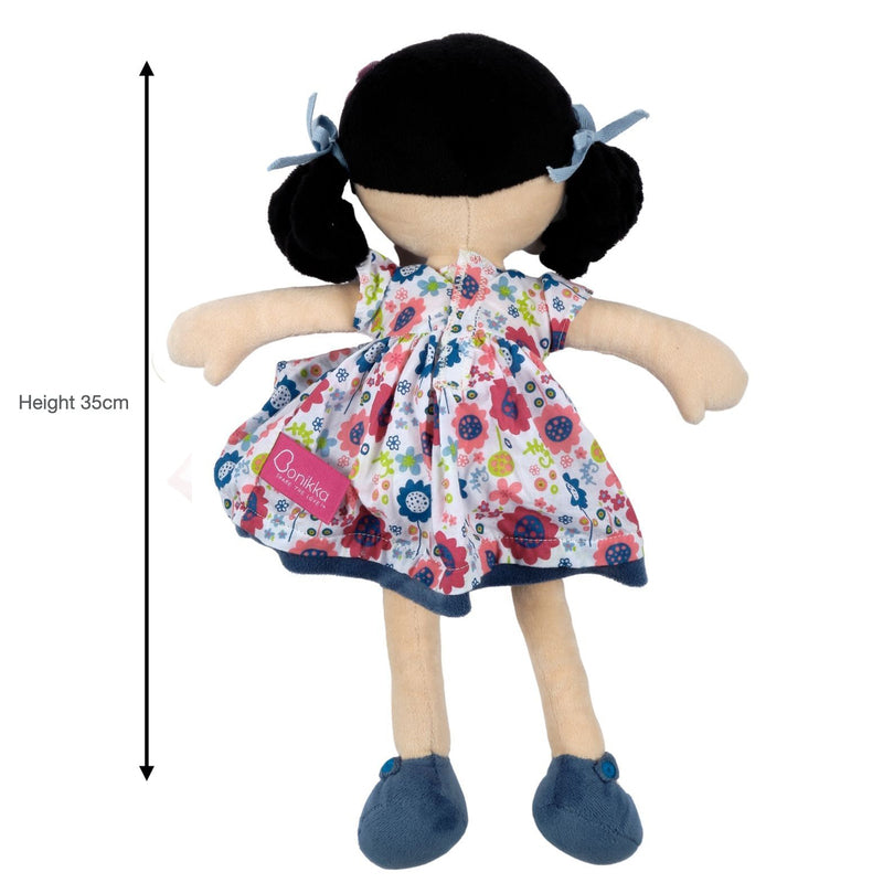 Bonikka Lilac Flower Kid Doll with Black Hair