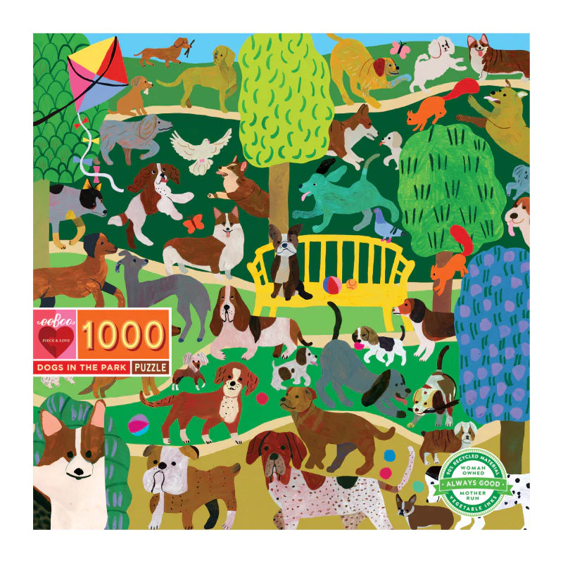 Eeboo Puzzle Dogs in Park 1000pc