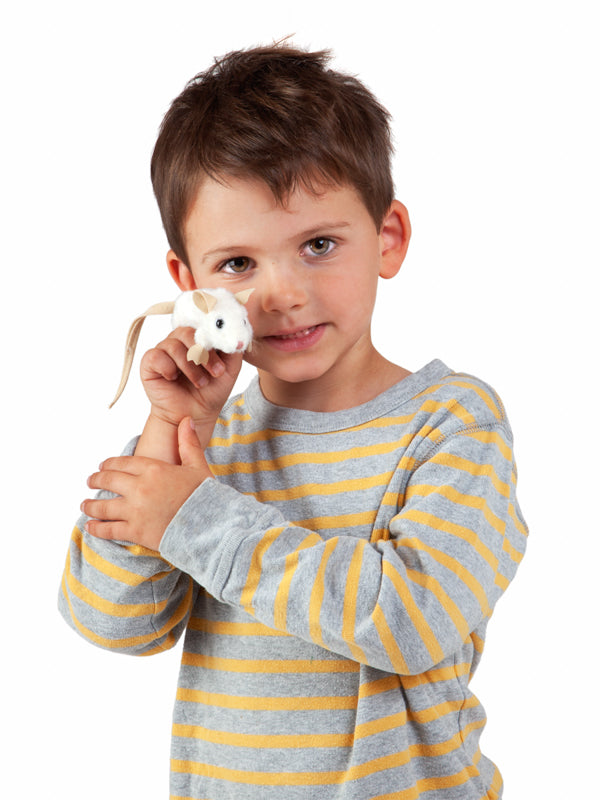 Folkmanis Finger Puppet White Mouse