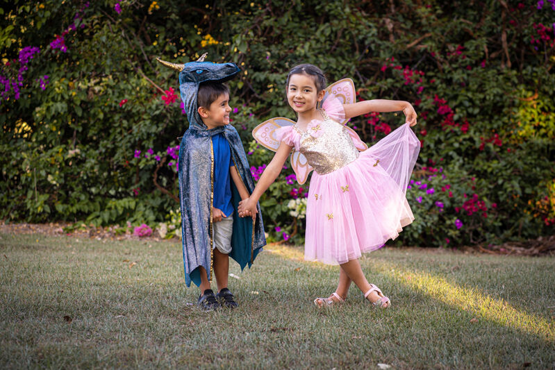 Great Pretenders - Gold Sequins Butterfly Dress & Wings