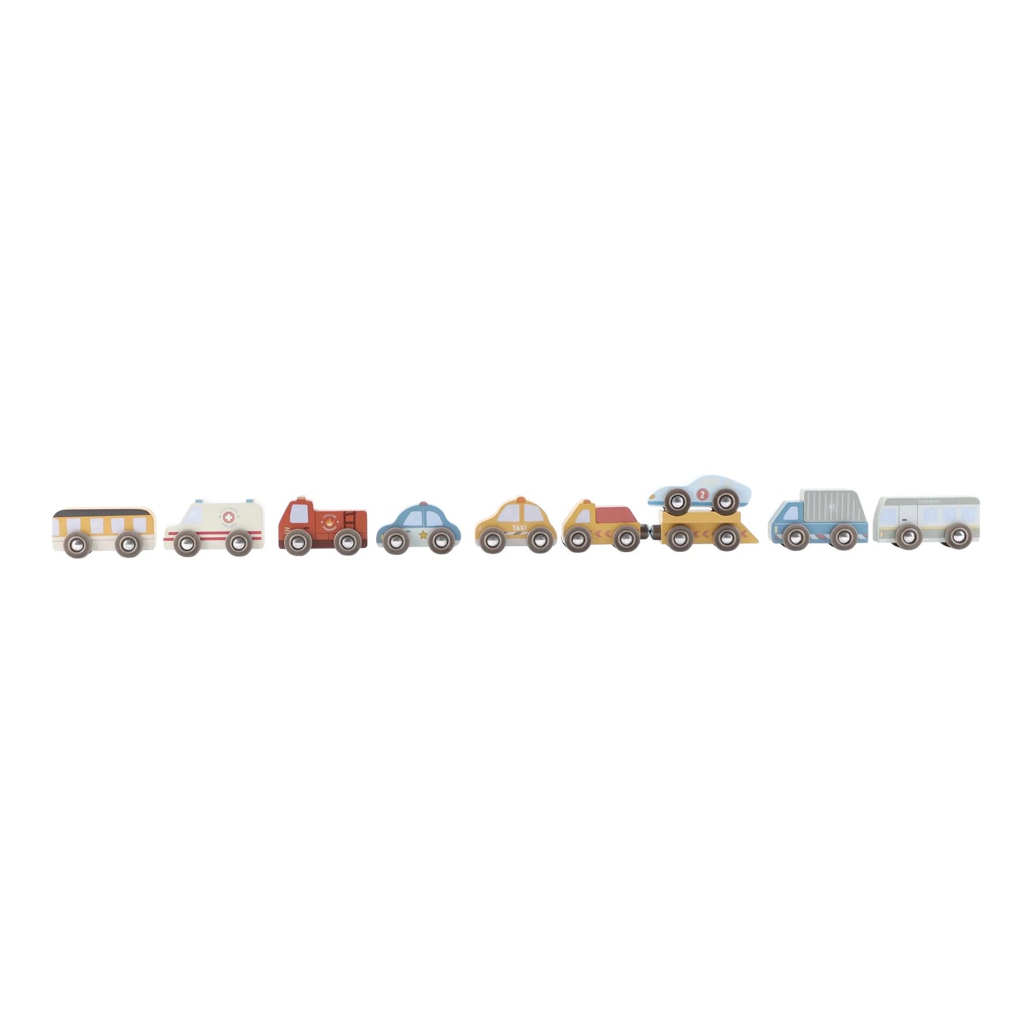 Little Dutch - Wooden Vehicle Set