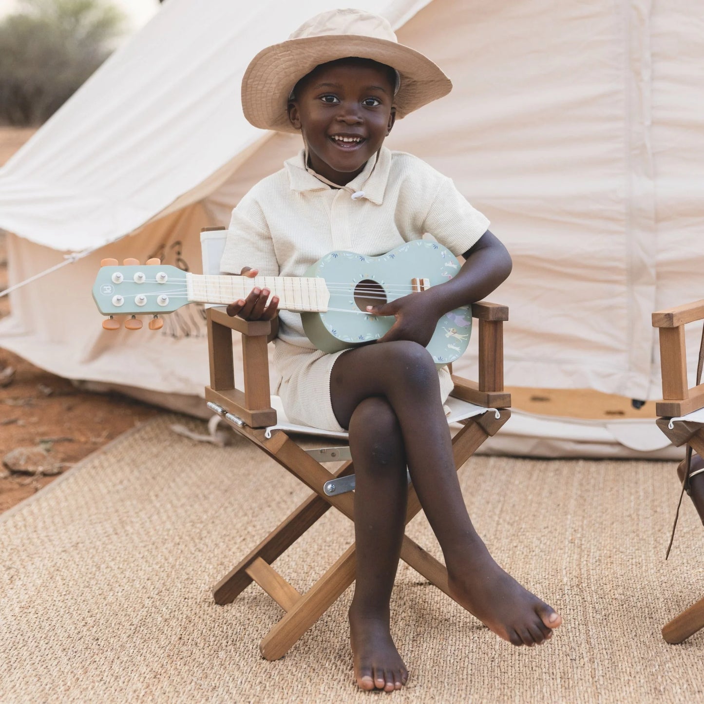 Little Dutch - Safari Friends | Wooden Guitar - Green