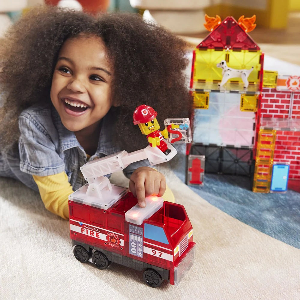 Magna-Tiles Fire Station - 50 Piece Set