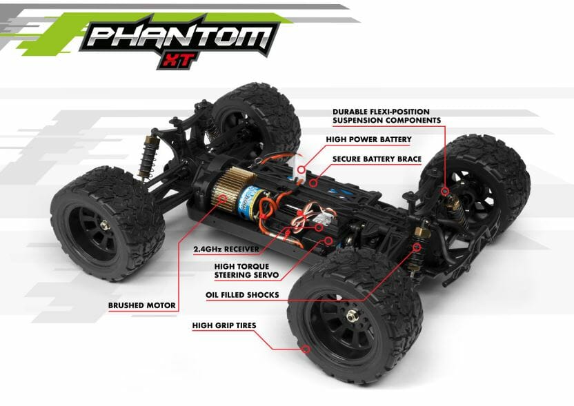 Maverick Phantom XT 1/10 Brushed Electric RC Monster Truck