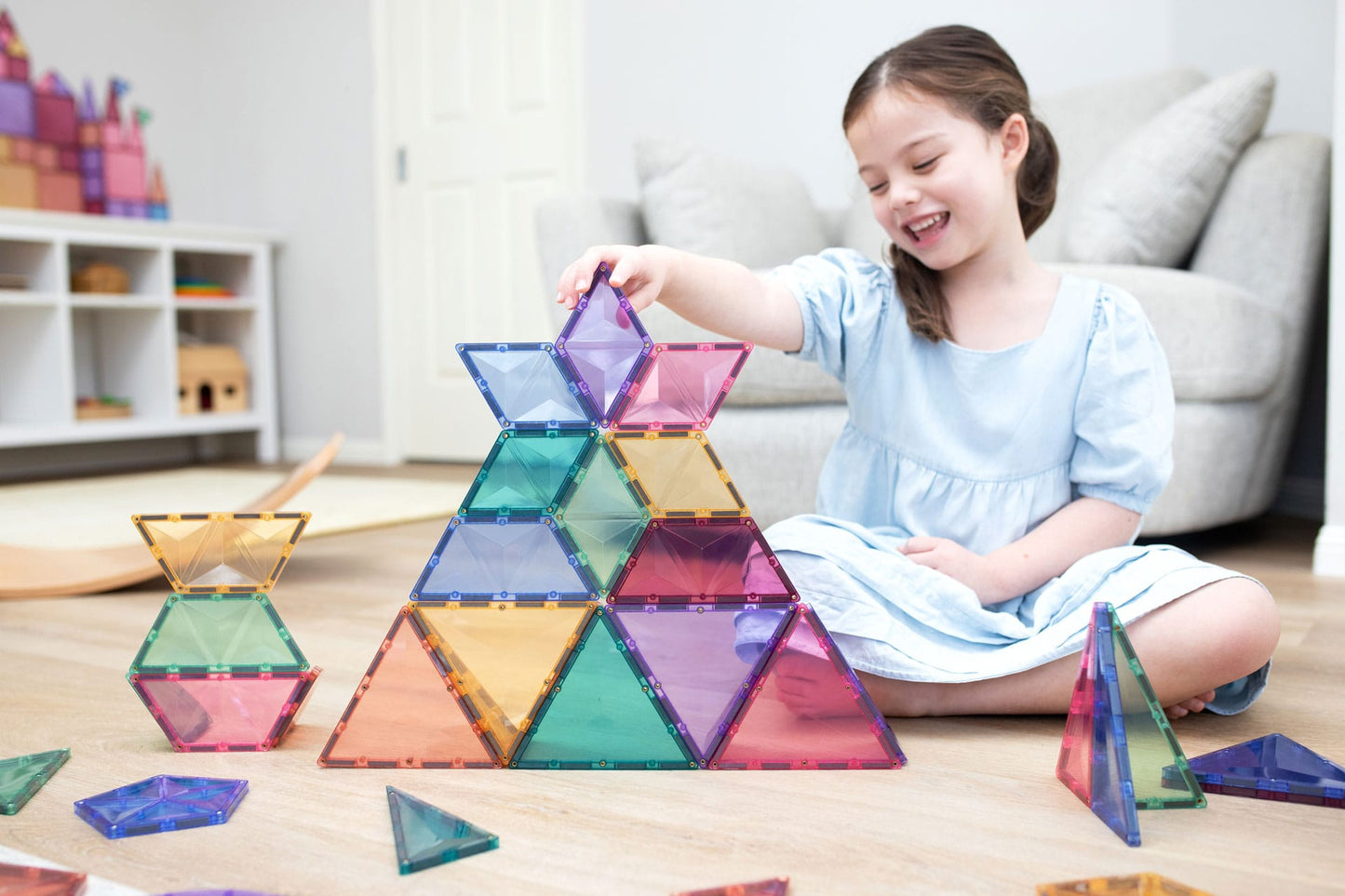 Connetix Tiles 48 Piece Pastel Shape Expansion Pack