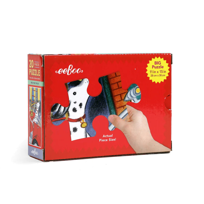 Eeboo Red Fire Truck 20 Piece Puzzle