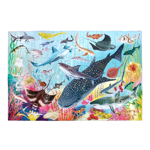 Eeboo Love of Sharks Puzzle 100pc