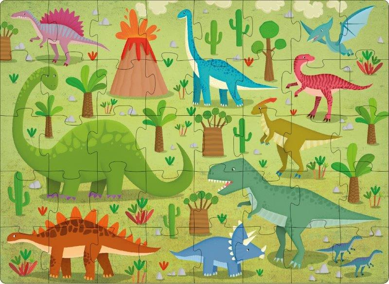 Sassi 3D Puzzle and Book Set - Read and Learn with Dinosaurs
