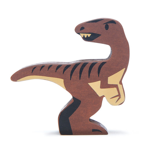Tender Leaf Velociraptor Wooden Dinosaur