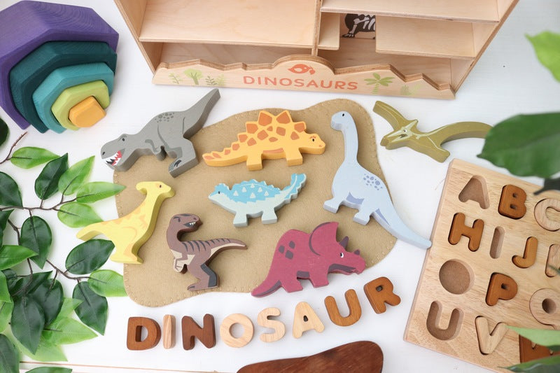 Tender Leaf Triceratops Wooden Dinosaur