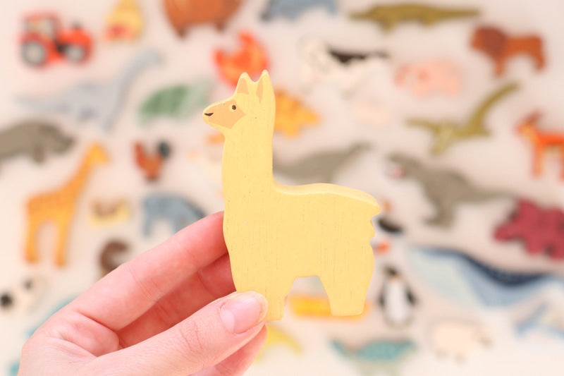 Tender Leaf Alpaca Wooden Animal