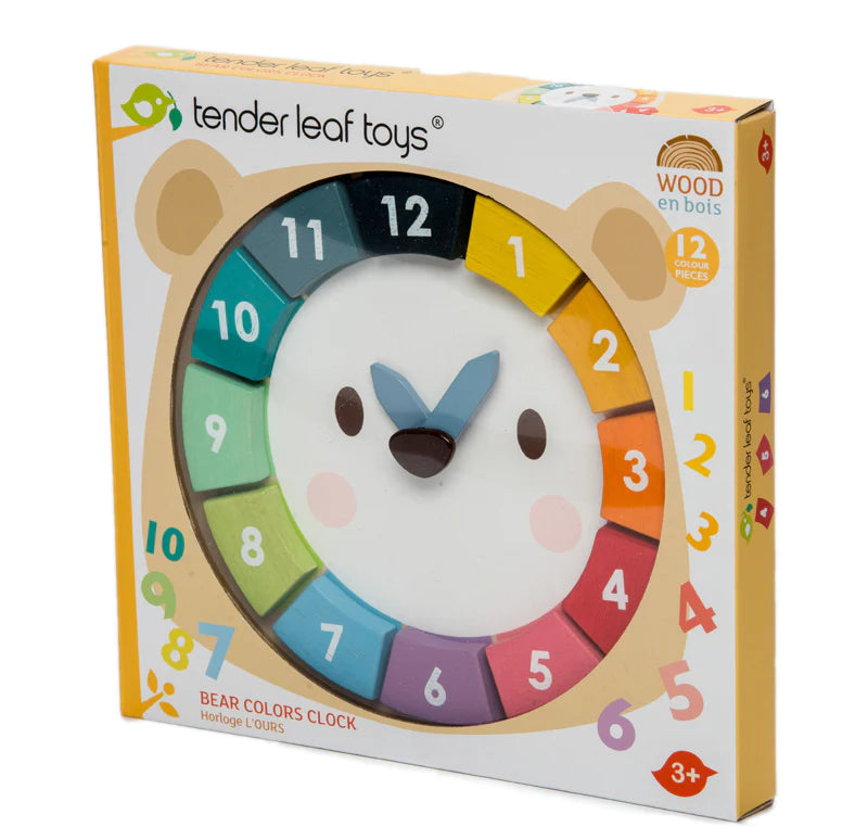 Tender Leaf Bear Colours Clock