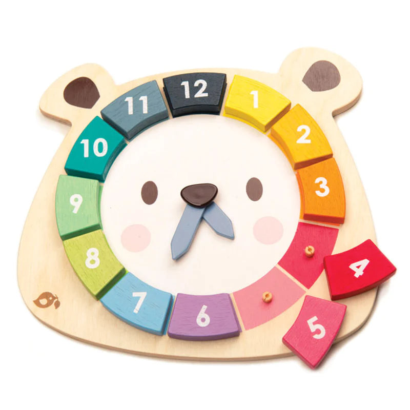 Tender Leaf Bear Colours Clock