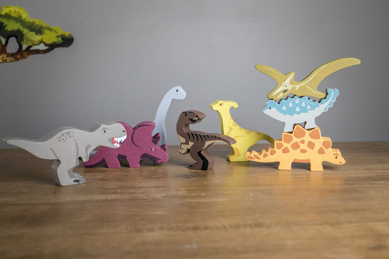 Tender Leaf Selection of 8 Dinosaurs