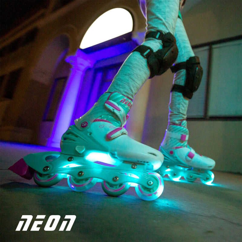 Yvolution - Neon Inline Skates Teal & Pink