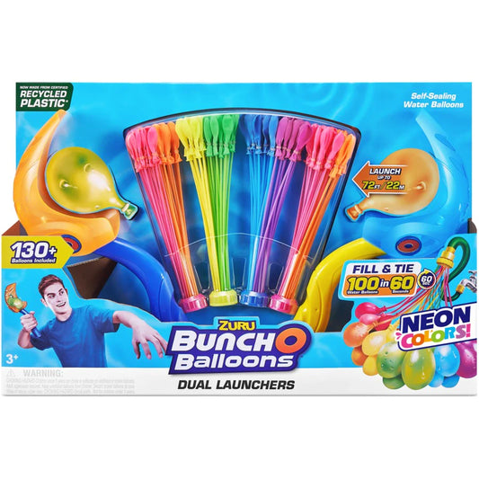 Zuru Bunch O Balloons Launcher 2 Pack with 100 Neon Water Balloons