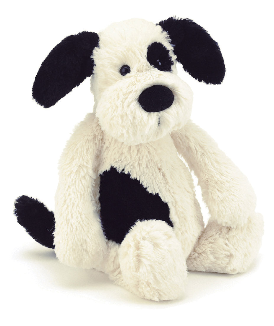 Jellycat Bashful Puppy Black & Cream Small