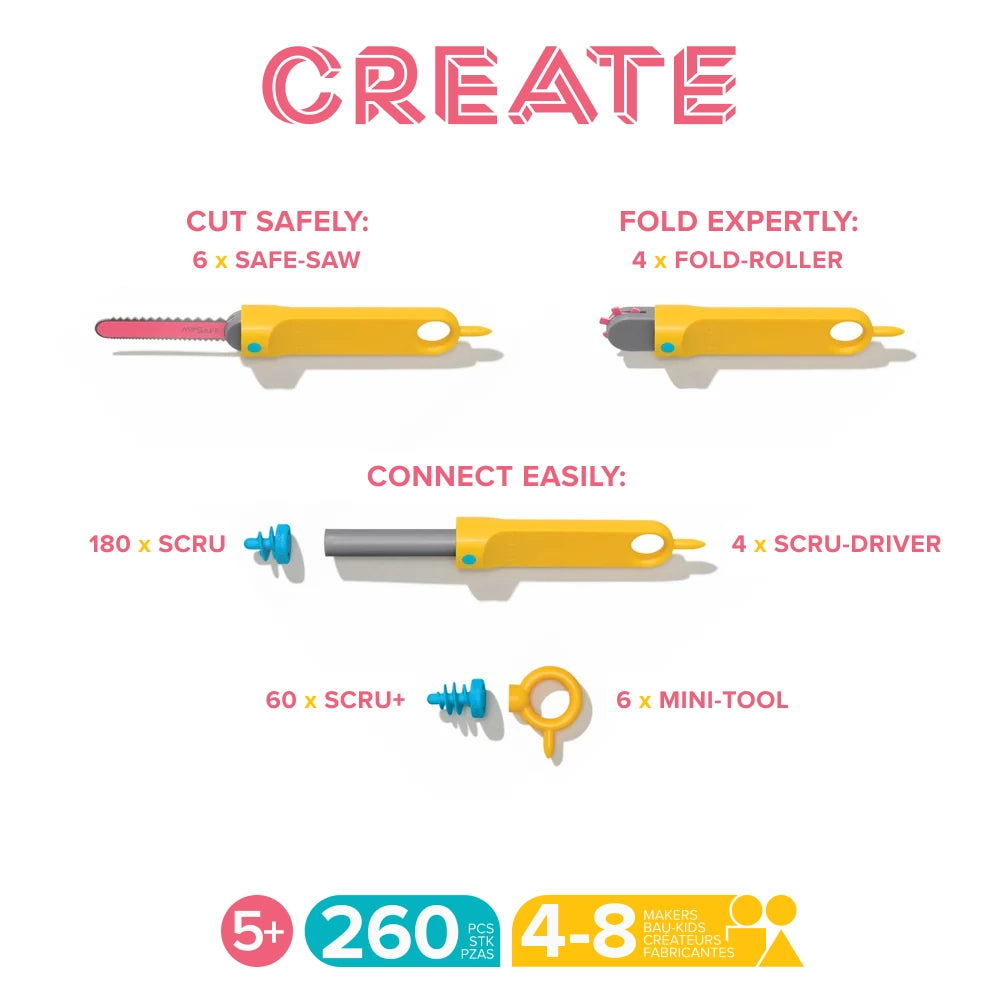 Makedo Create Kit - Cardboard Construction Toolkit