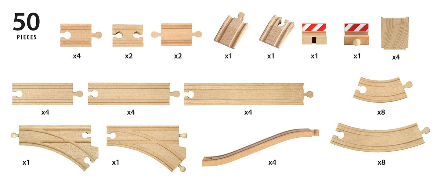 BRIO 50 Piece Track Pack