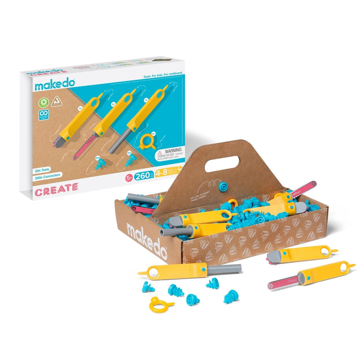 Makedo Create Kit - Cardboard Construction Toolkit