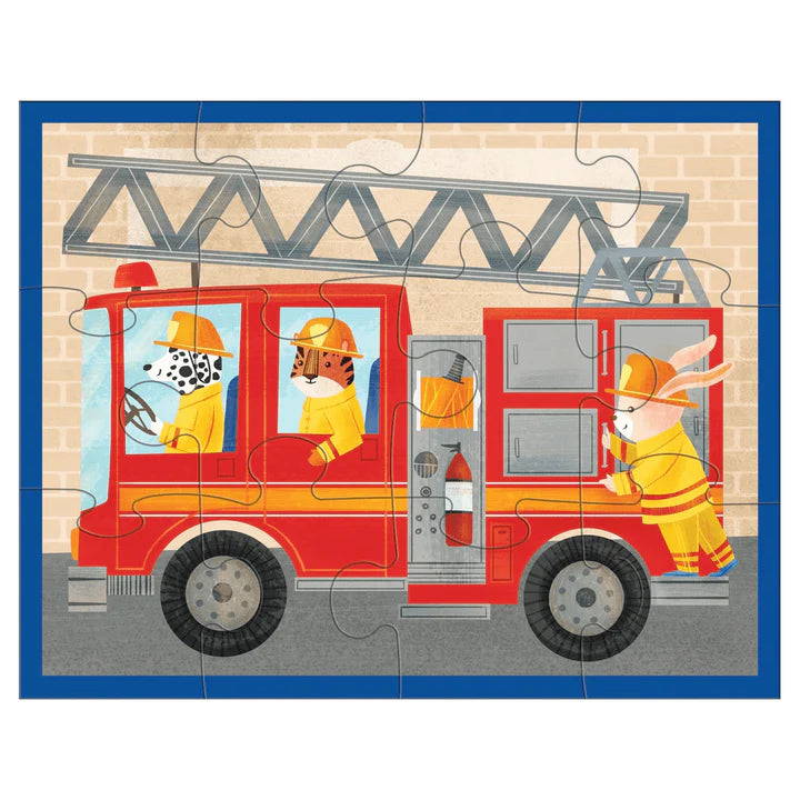 Mudpuppy Pouch Puzzle Fire Truck