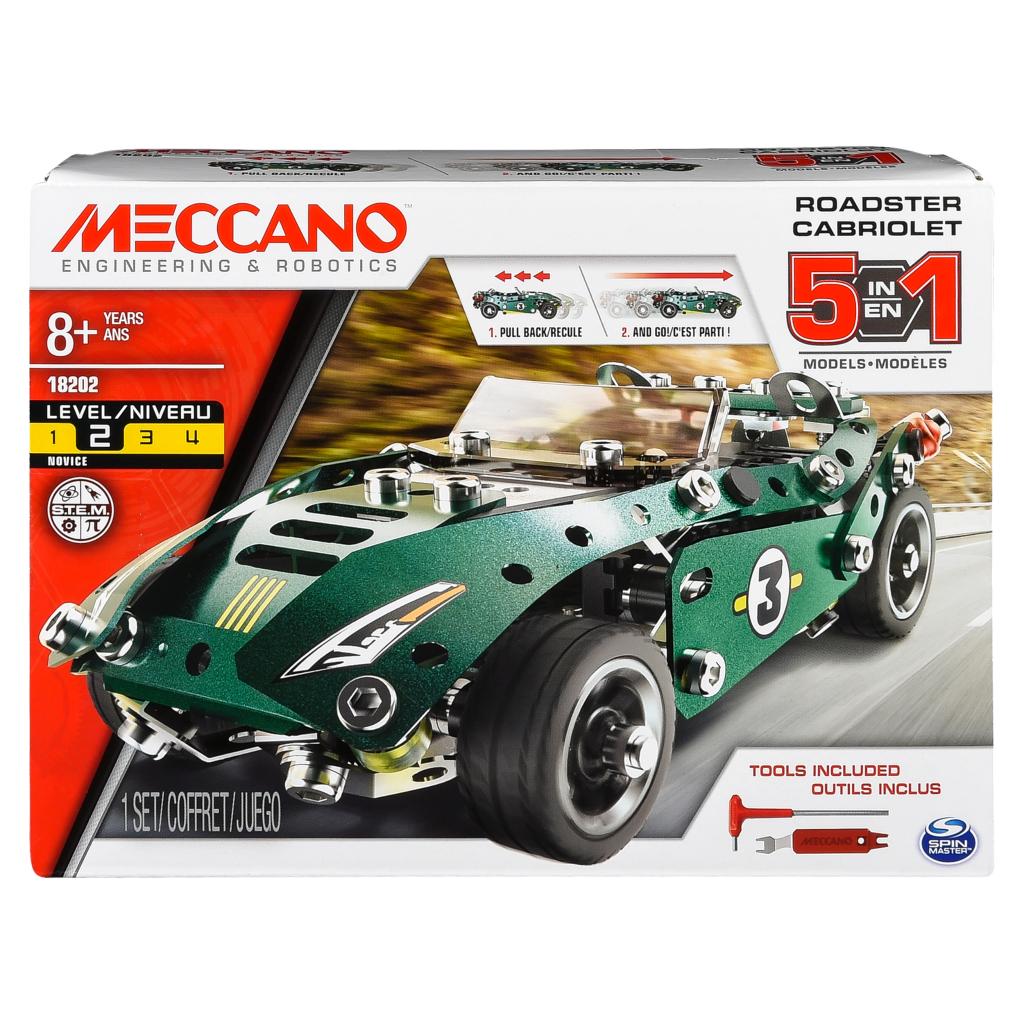 Meccano 5-in-1 Roadster Pull Back Car