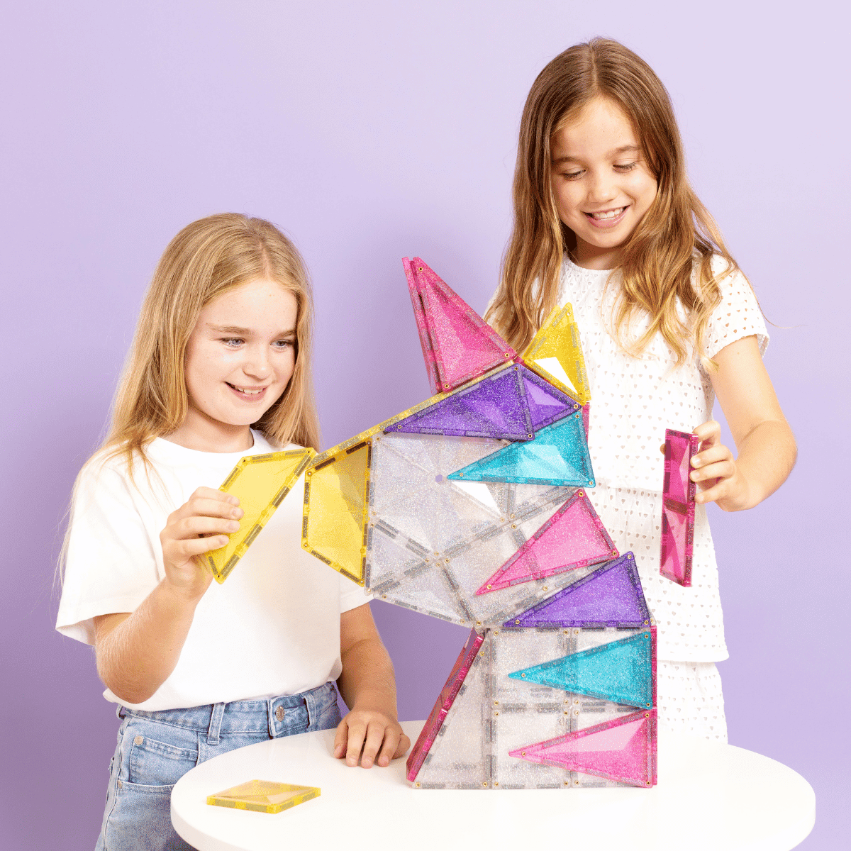 Connetix Tiles 56 Piece Glitter Unicorn Pack